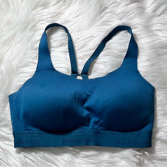 Lululemon 34C Fine Form Bra Bermuda Teal - Yoga Bra Light Weight Smooth fitting - Picture 5 of 16